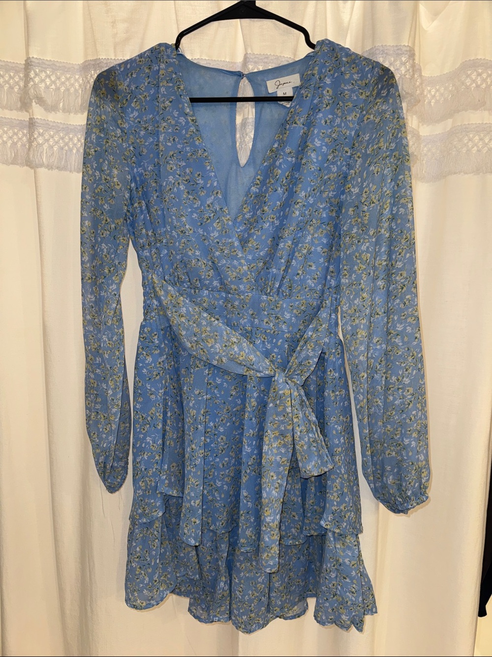 Joie Sky Blue Floral Wrap Dress